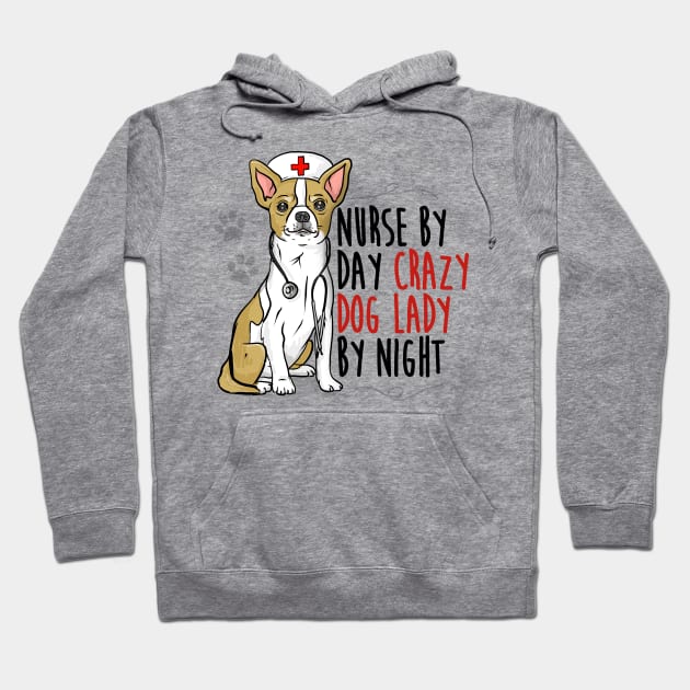 Nurse by day crazy dog lady by night Hoodie by FerMinem